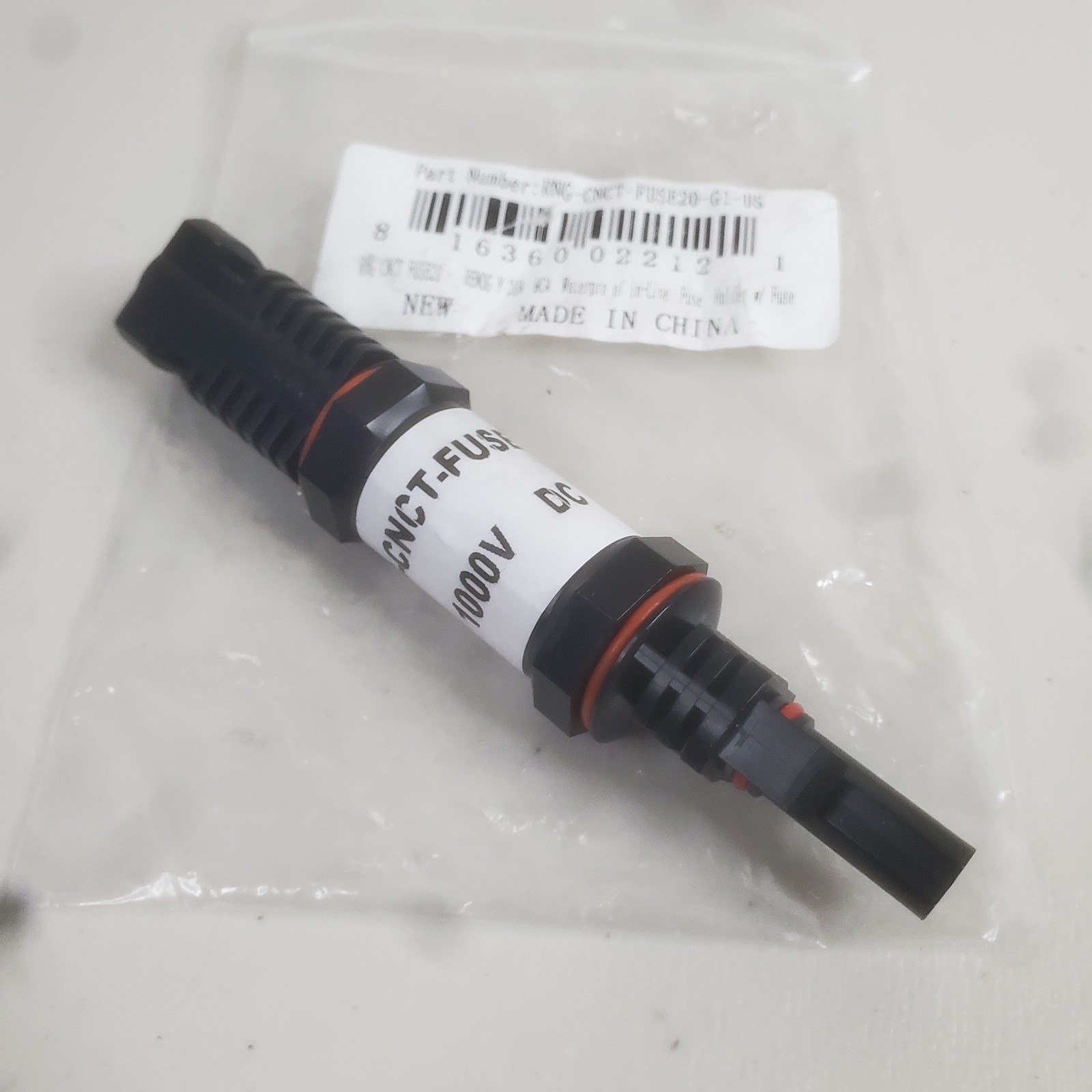 Renogy 20A Male and Female Connector Waterproof in-Line Holder w/Fuse, 20A