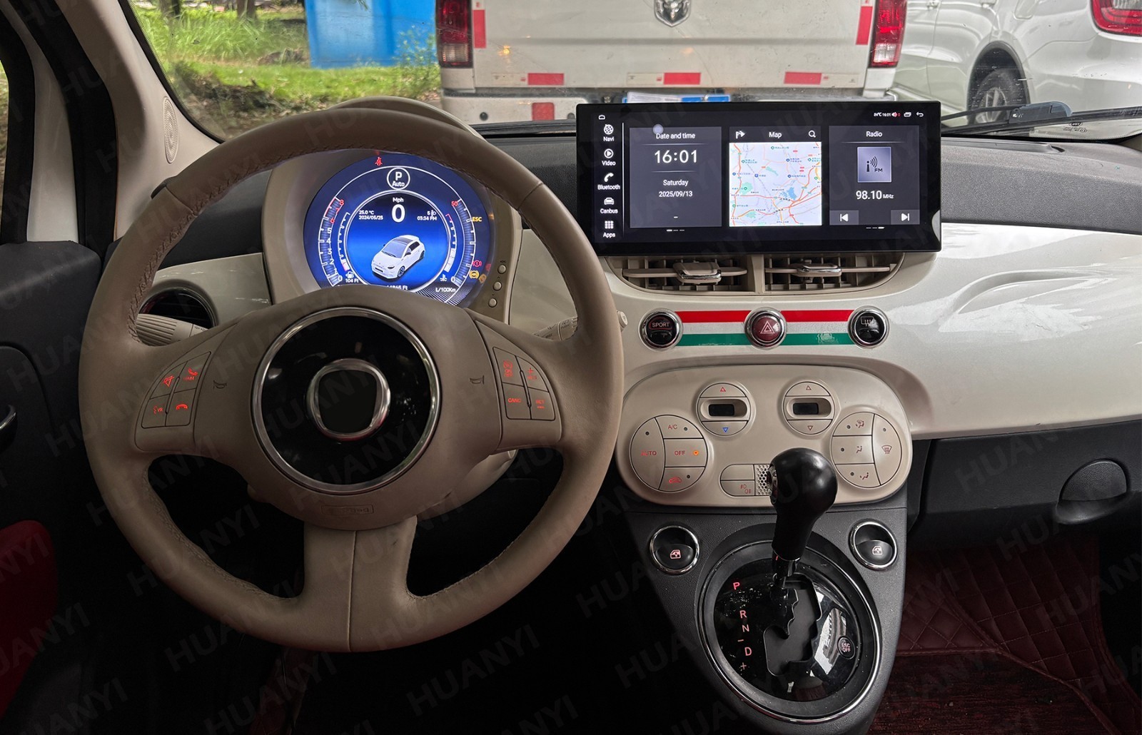 12.3'' Android Carplay Car Stereo Radio GPS Navi 6+128GB For Fiat 500 2007-2024