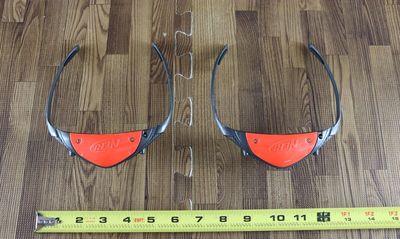 Lot of 2 Nerf Fire Vision Sport Frames Lights Out Repel LED Visor Glasses Red