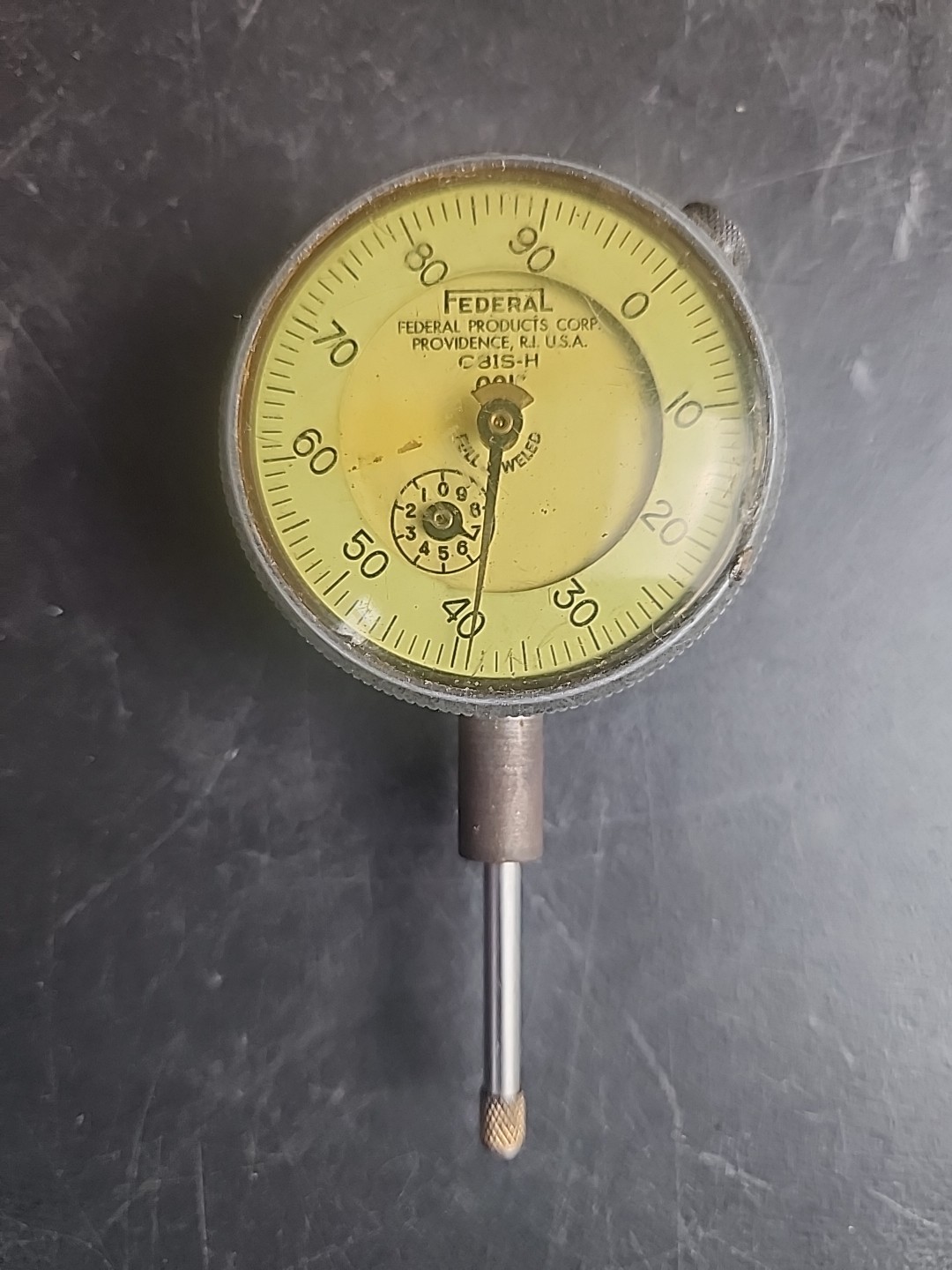 Vintage FEDERAL C81S-H  .001" FULL JEWELED DIAL INDICATOR-MADE IN USA