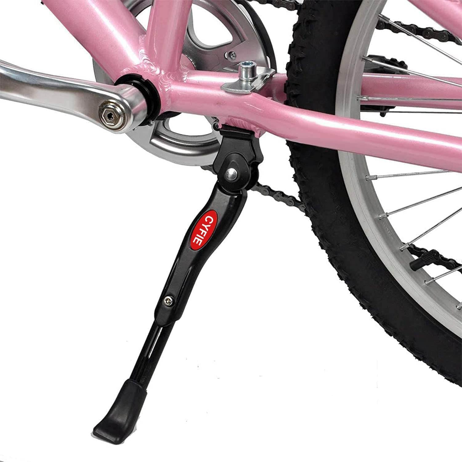 Cyfie Bike Kickstand for 16 18 20 Inch Kids Adjustable Center Mount Bicycle Kick