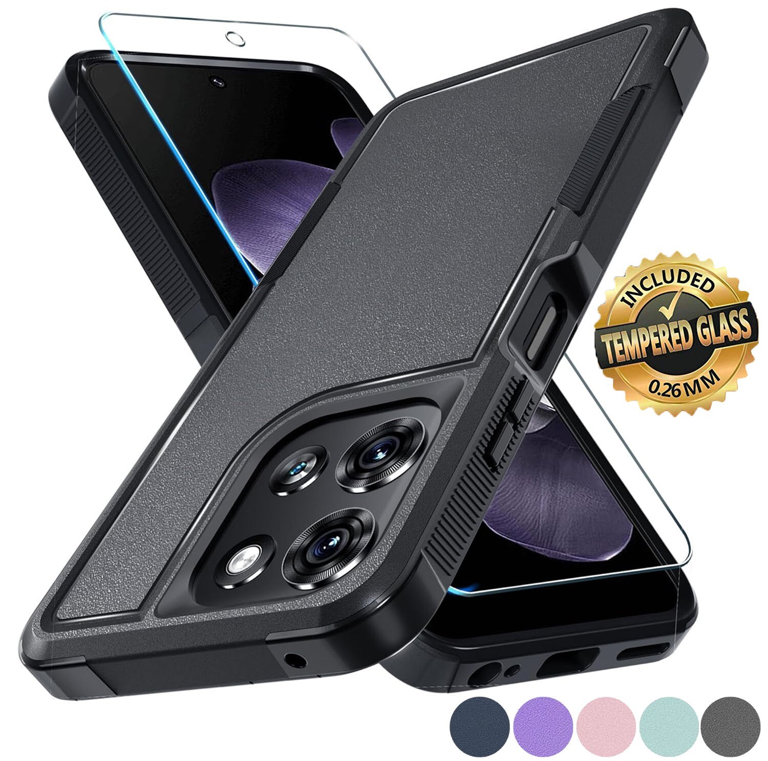 For Motorola Moto G 5G 2025 2024 2023 Case Rugged Phone Cover + Screen Protector