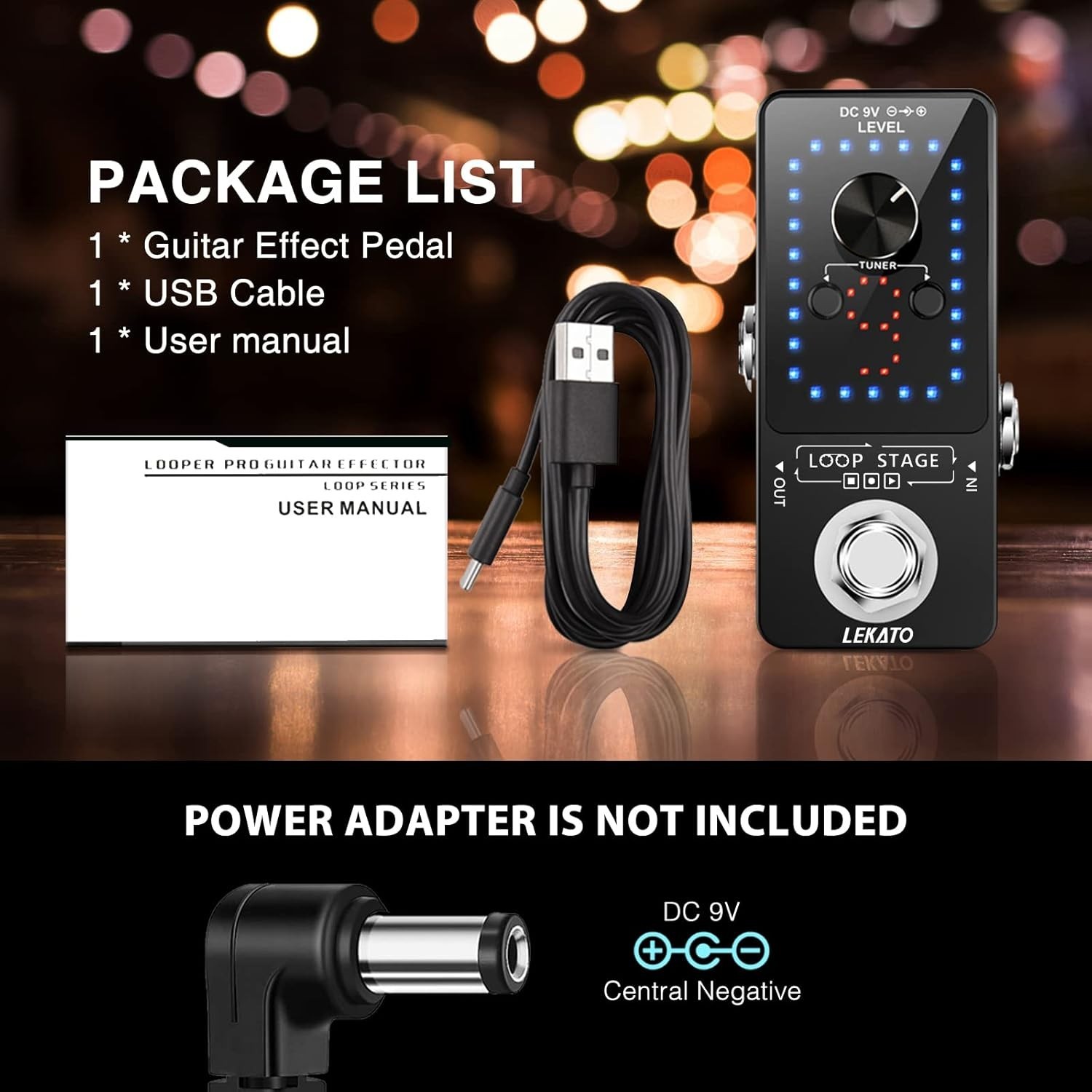 Ultimate 9 Loop Guitar Pedal - Uncompressed Audio & USB for Easy Uploads