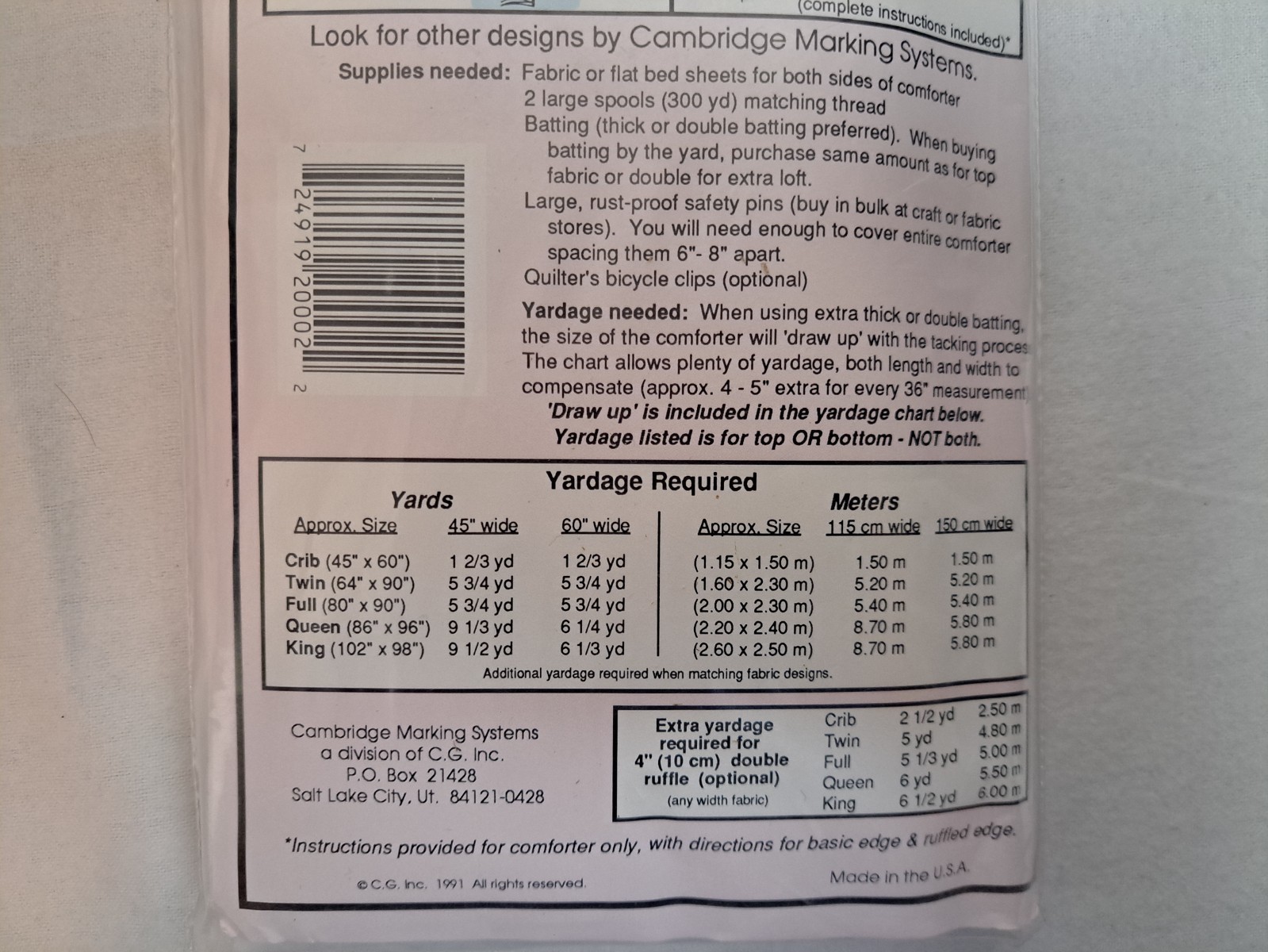 Cambridge Marking Systems - Fabric Template (Hearts) - New