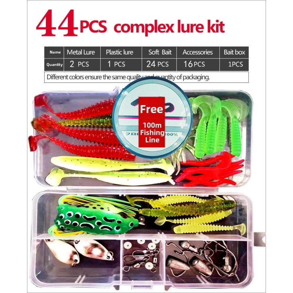 Complete Fishing Lure Kit 23 to 75 Pieces for Trout Pike and Bass Anglers