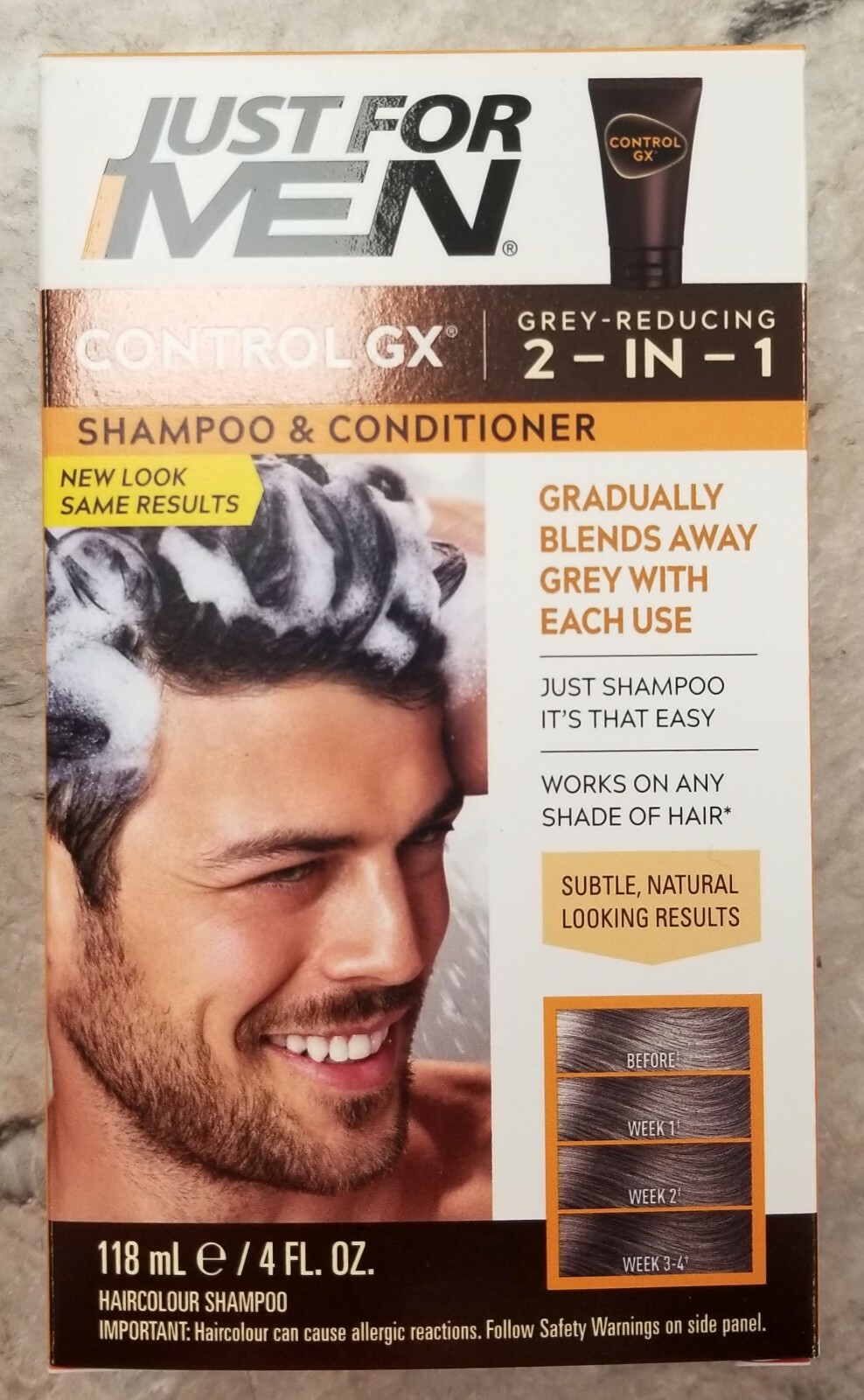 Just For Men CONTROL GX Grey Reducing 2in1 Shampoo & Conditioner 4oz