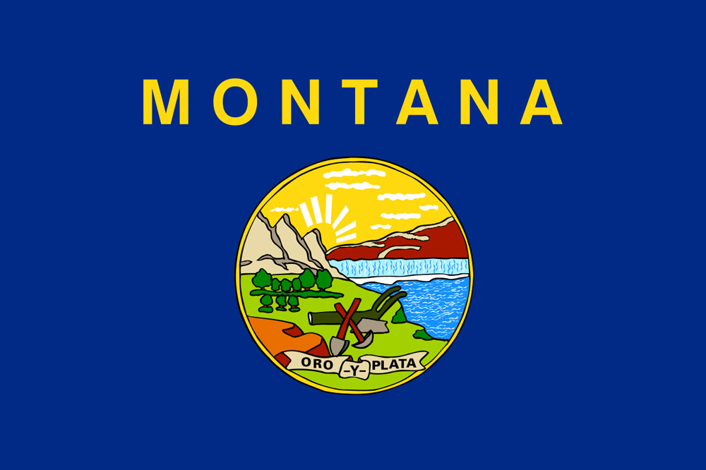 2x car sticker flag US state "Montana" flag sticker flag 8 cm