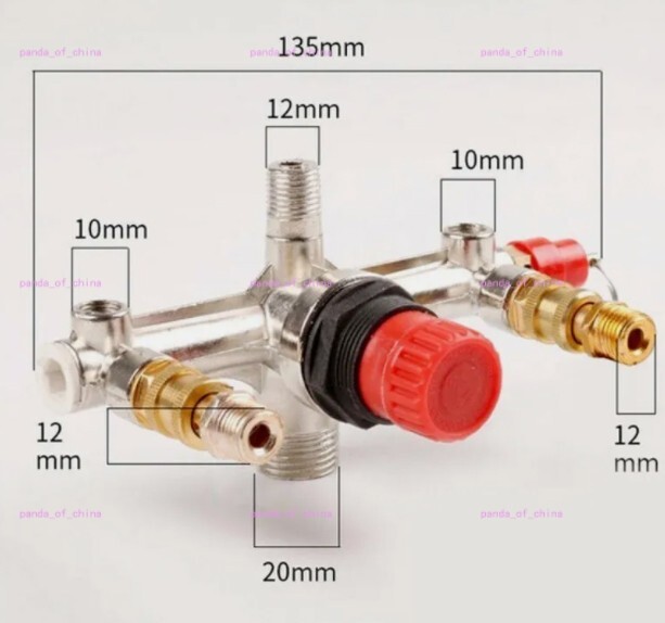 Air Compressor Pressure Valve Switch Control Manifold Regulator Gauges Tools new