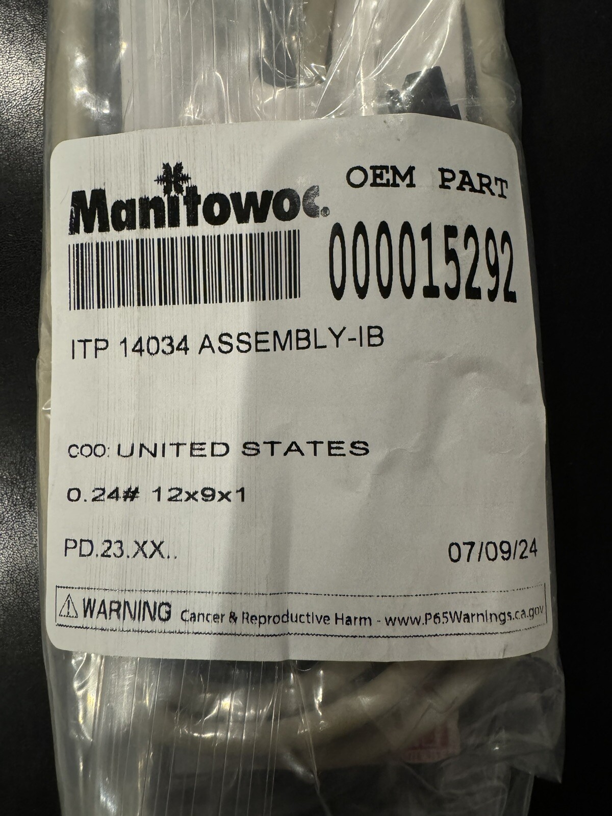 Manitowoc Genuine Ice Thickness Sensor 000015292