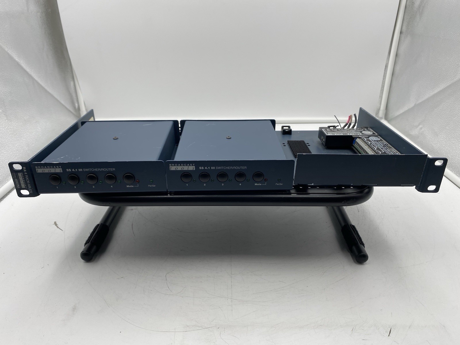 Lot of 2 Broadcast Tools SS 4.1 III Switcher/Router w/ STA-1 & ST-VP2
