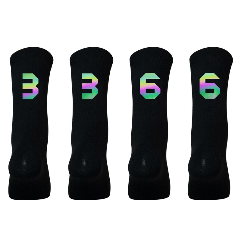 2 Pairs Reflective Road Cycling Riding Bicycle Bike XC MTB BMX Sport Ankle Socks