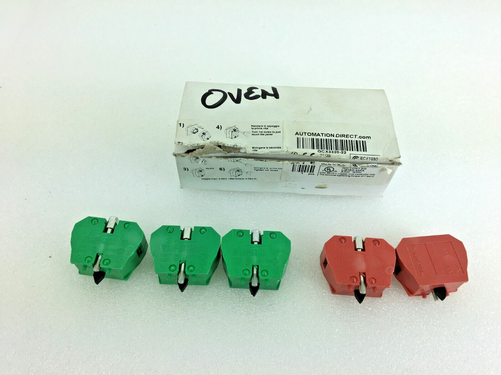 AUTOMATION DIRECT  ECX 1040 (3 ea.) & ECX-1030 (2 ea.) BLOCKS