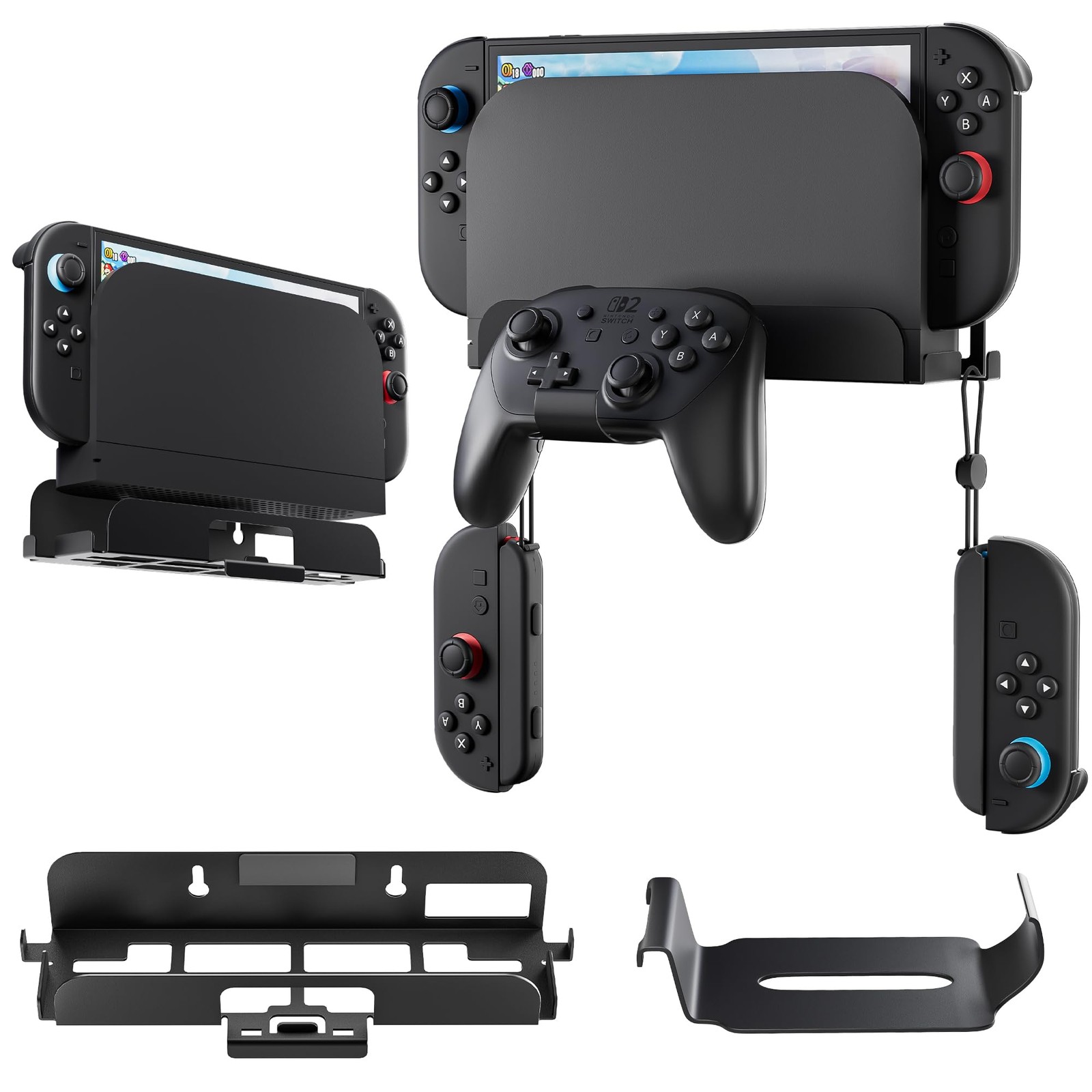 FANPL Switch 2 wall mount bracket for console dock controllers