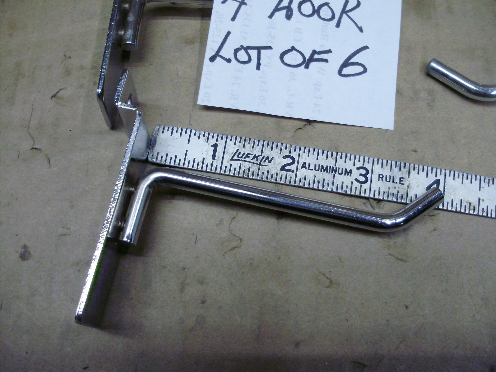Slat Wall Board Chrome Hooks / Hangers, Various Lengths & Styles