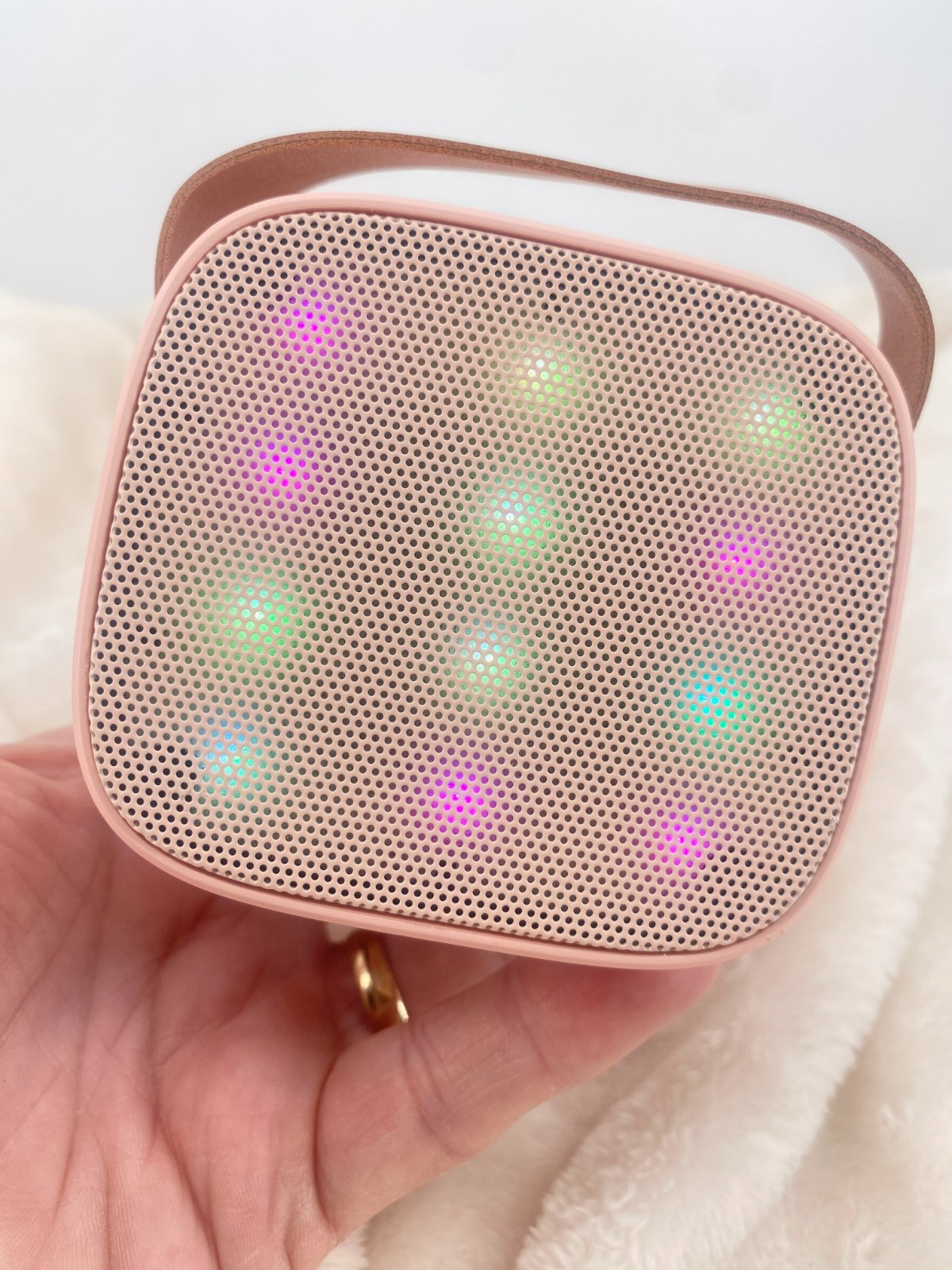 YLL Mini Karaoke Machine Portable Bluetooth Karaoke Speaker Pink