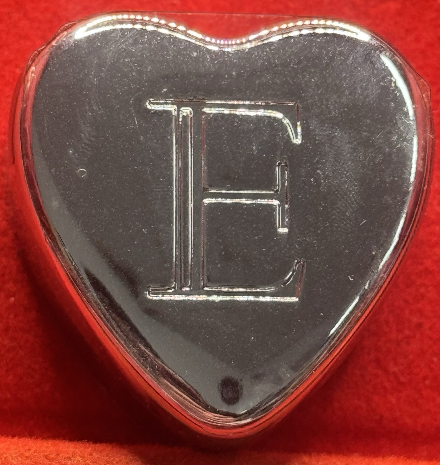 E. Ganz Heart Trinket Box Velvet Lined 1.5” NIB Early 2000’s