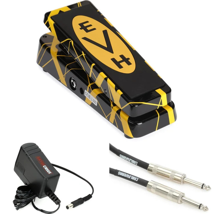 Dunlop EVH95 Eddie Van Halen Signature EVH Cry Baby Wah Pedal with Power Supply