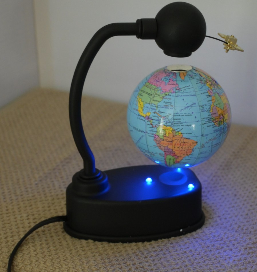 Stella nova 6 in magnetic Levitating floating blue ocean world globe