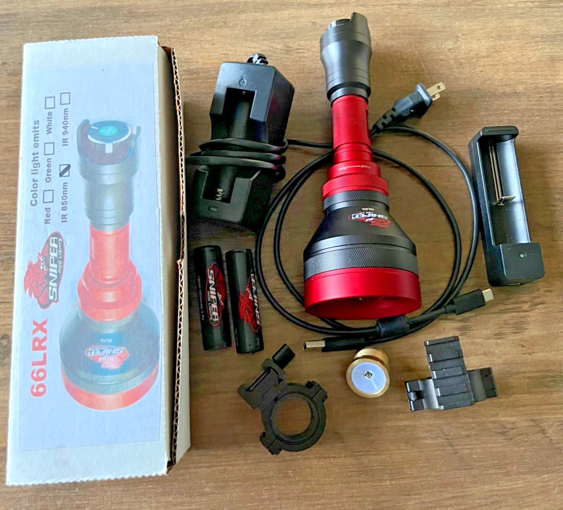 Sniper Hog Lights 66LRX Rechargeable Hunting Light Kit with IR850