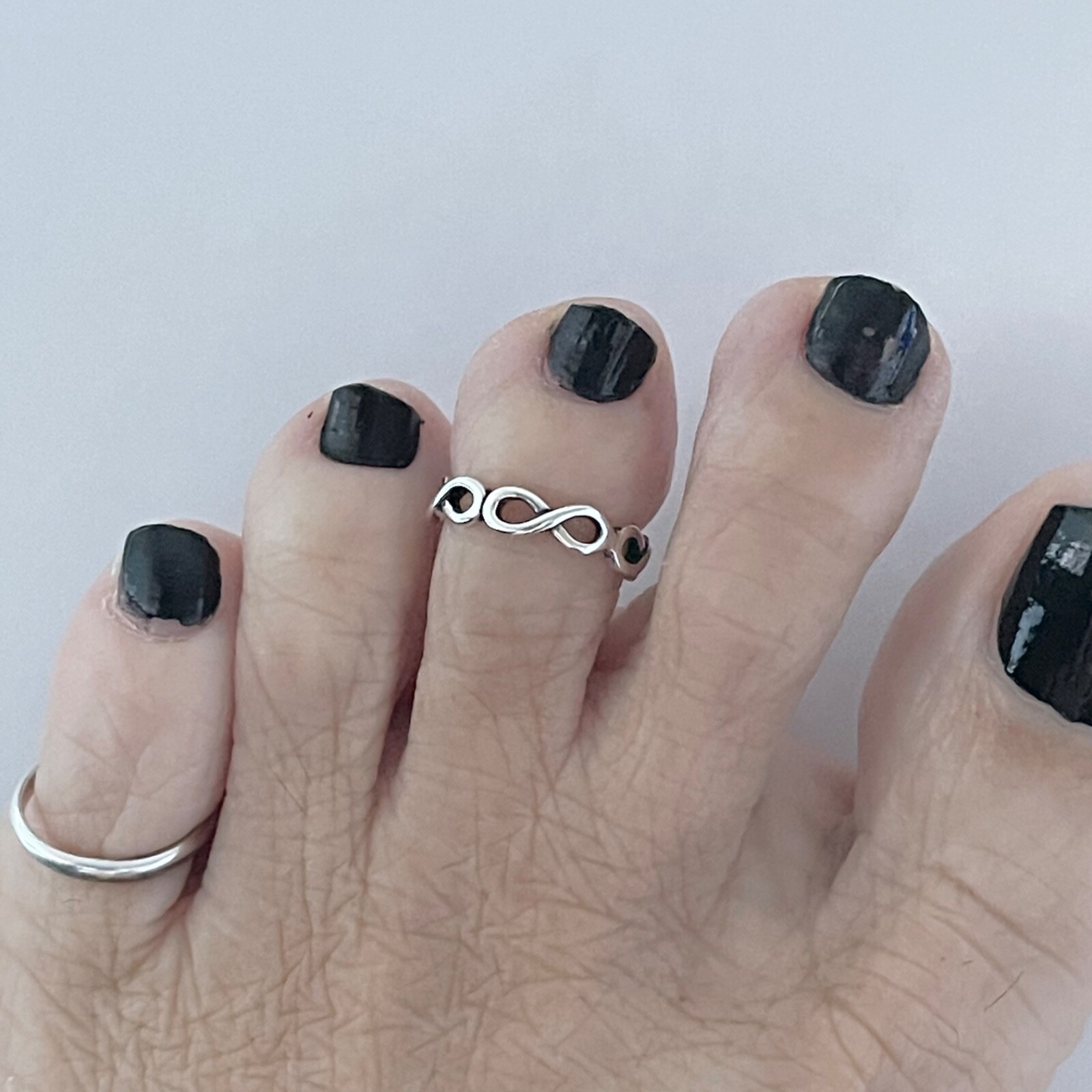 Sterling Silver Eternity Infinity Toe Ring, Silver Ring, Love Ring