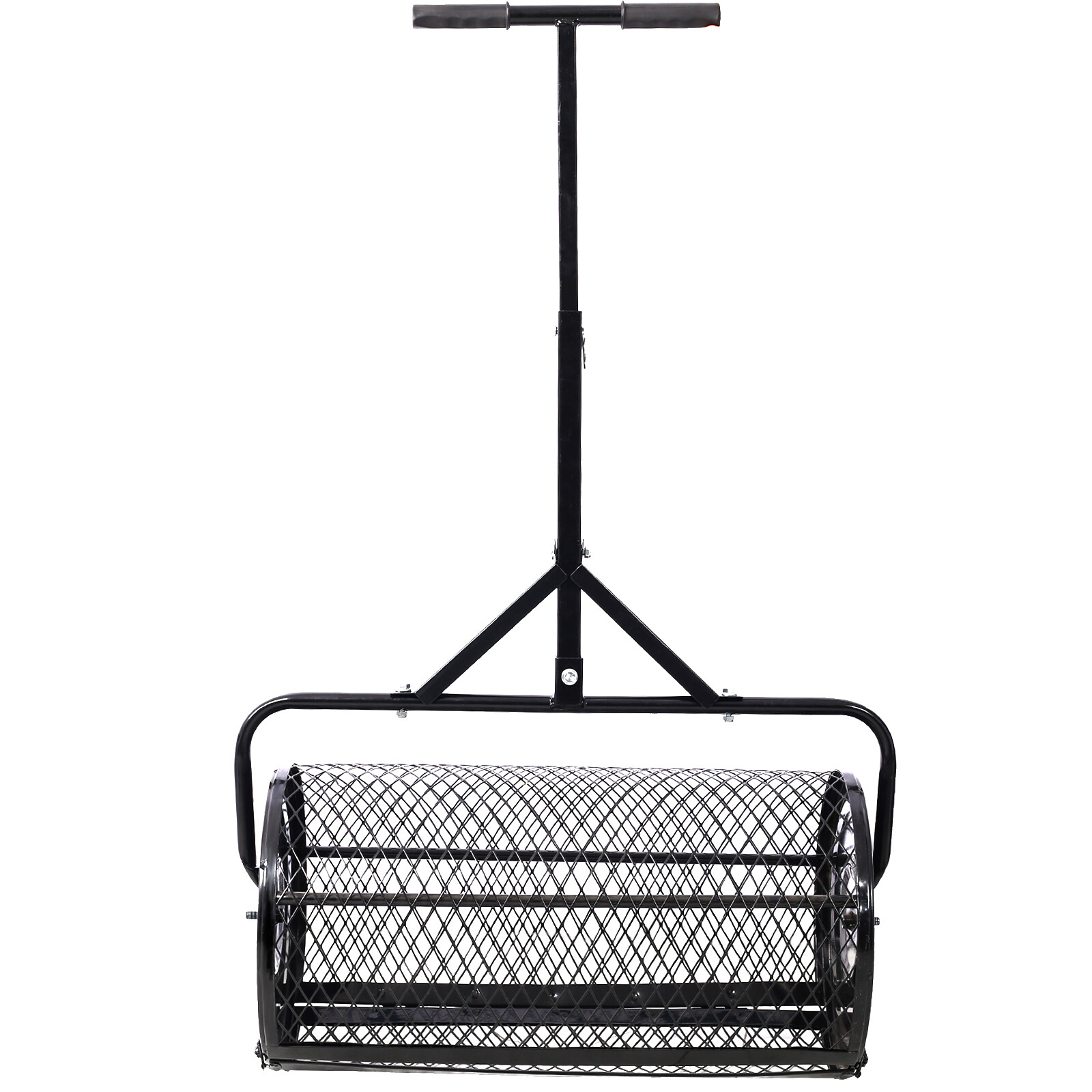 Compost Peat Moss Spreader 24inch Metal Mesh with T shaped Handle for Seeding