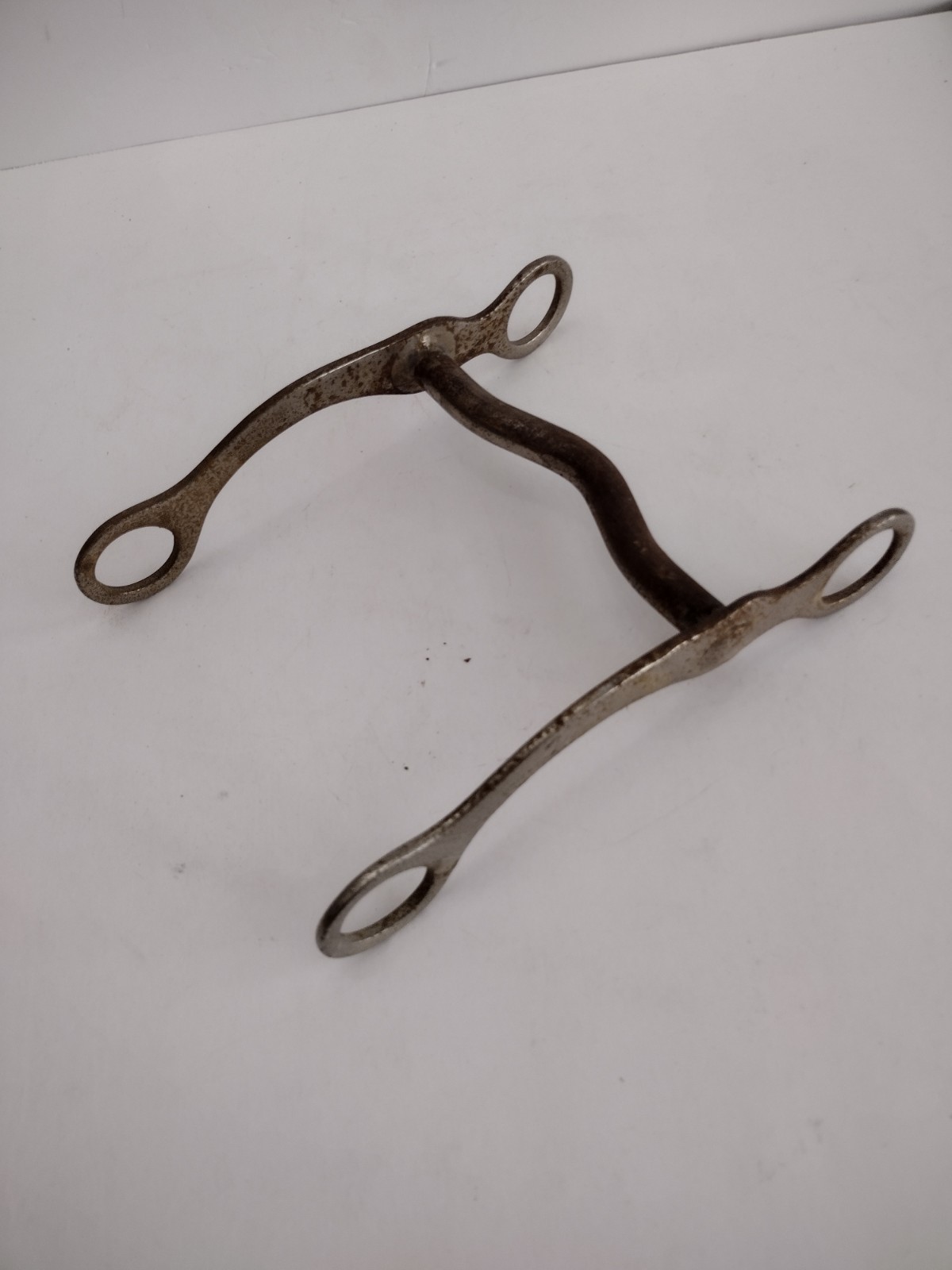 Vtg  Western Curb Bit 5.5" X7.5" Mouthpiece , Rusty Straight From The Barn Wall.