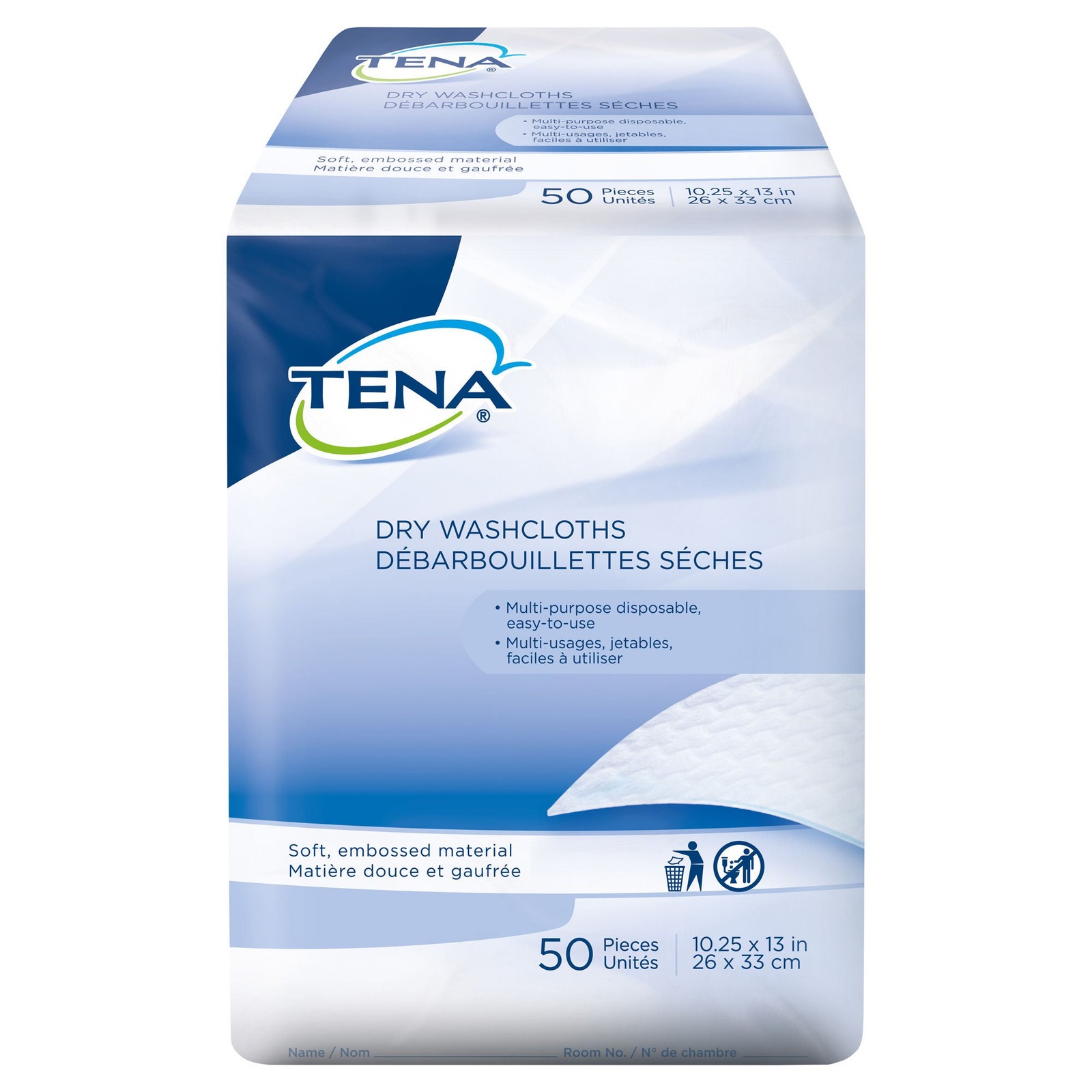 TENA Adult Wipe or Washcloth 10-1/4 X 13 Inch 74499 1 Pack 50 Wipes