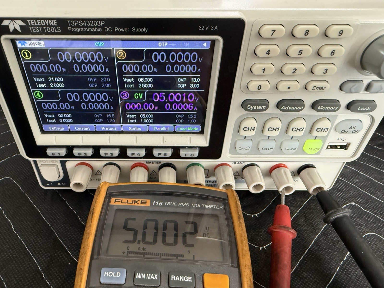 Teledyne Test Tools T3PS43203P Programmable DC Power Supply 32V 3A 4CH