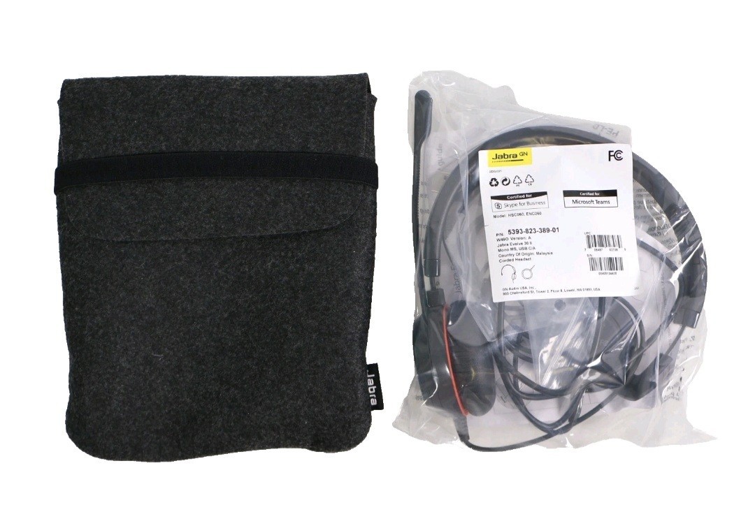 Jabra Evolve 30 II Wired Single-Ear Headset w/ Mic for Work 5393-823-389-01