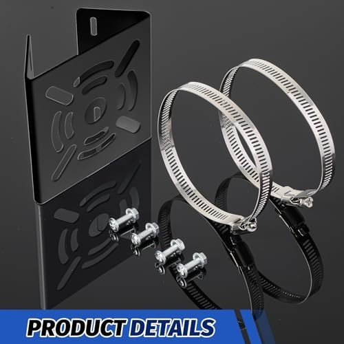 Universal Metal Pole Mount Bracket for Security Camera, 6 Pack, Black