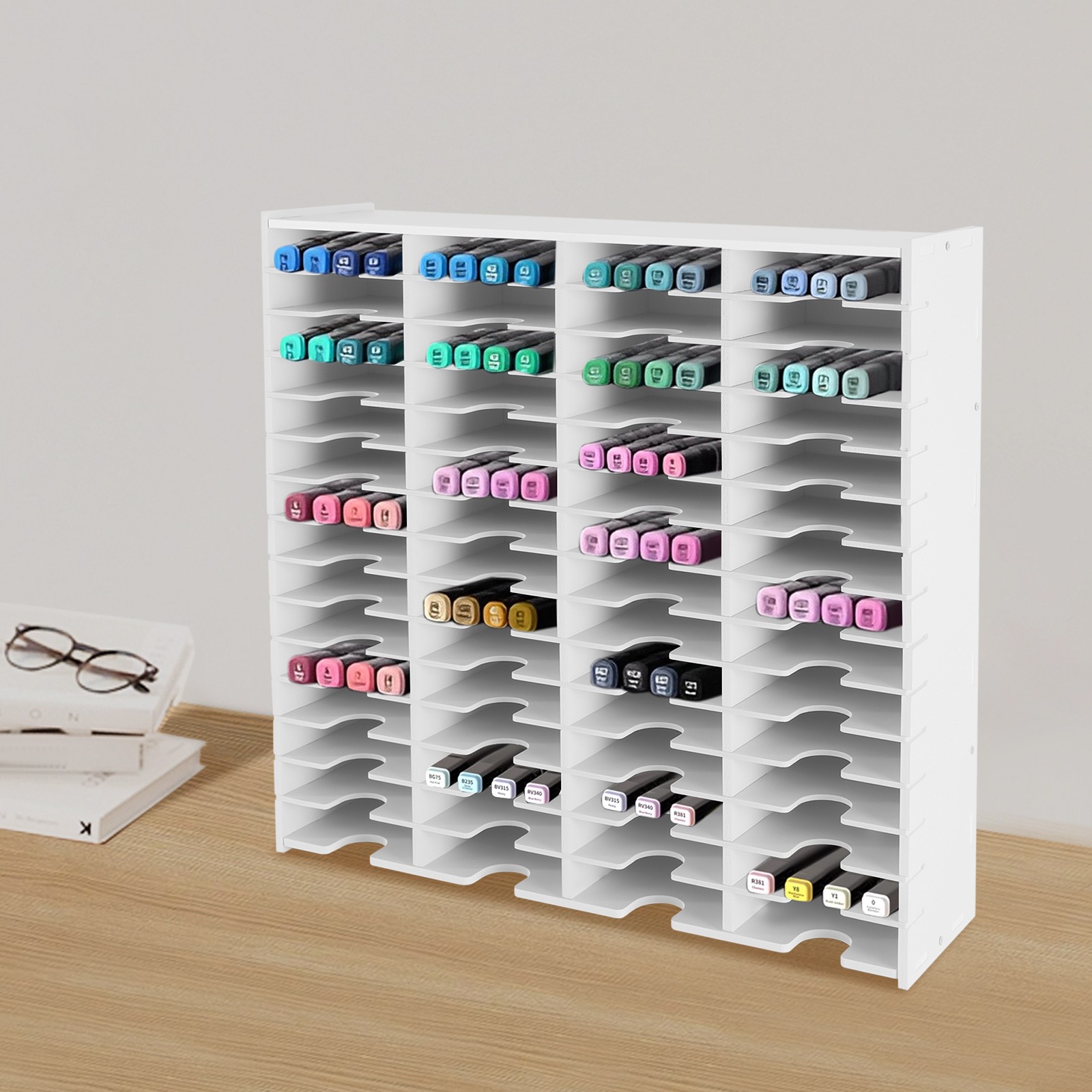 60 Slots Ink Pad Storage Holder, Stamp Pad Organizer, Ink Pad Storage Rack
