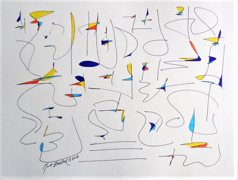 Matt Zedler Original | Drawing  | #B131 | 1 of 1 | 9 x 12" | Colored Ink  | $150
