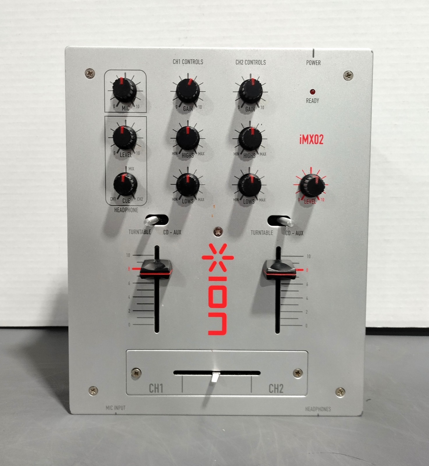 ION IMX02 2-Channel 2-Band EQ Tabletop Analog DJ Mixing Console - No Power
