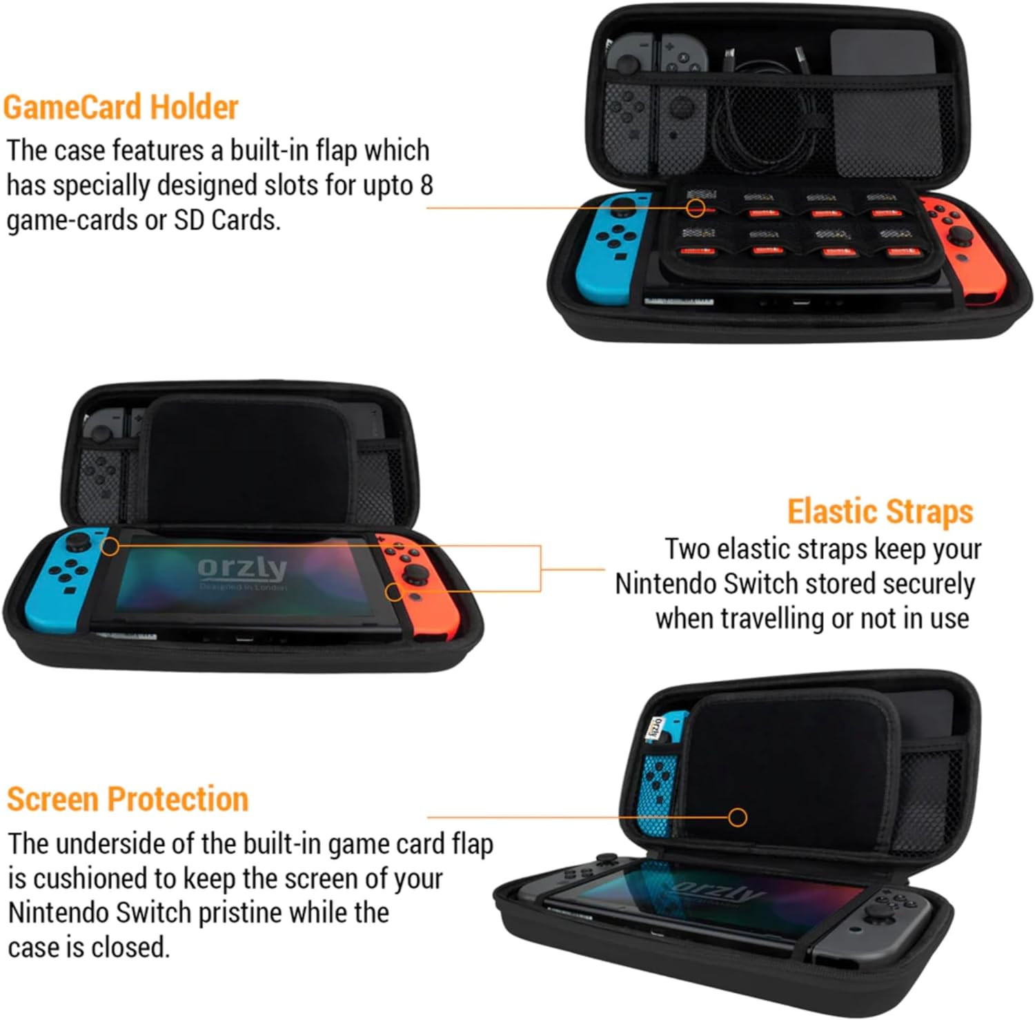 Carry Case Compatible with Nintendo Switch and New Switch OLED Console -Protecti