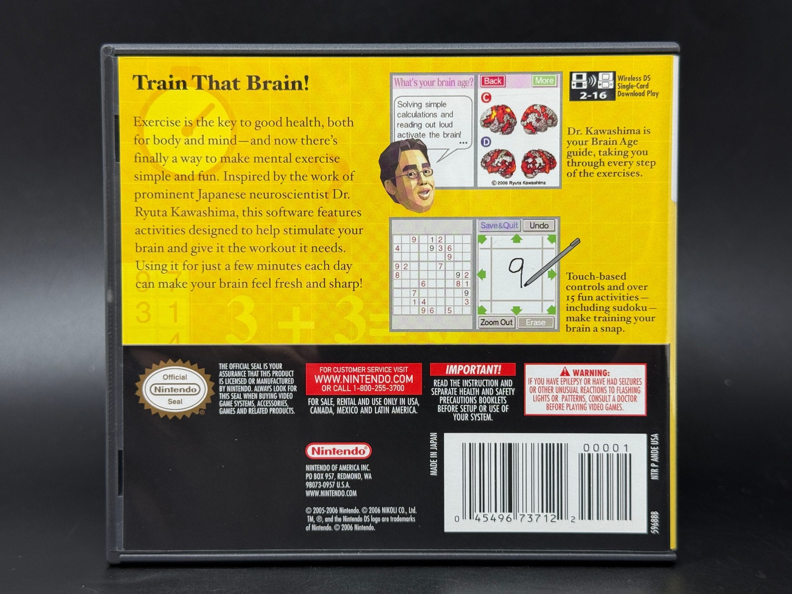 Brain Age: Train Your Brain in Minutes a Day! (Nintendo DS) *EMPTY CASE ONLY*