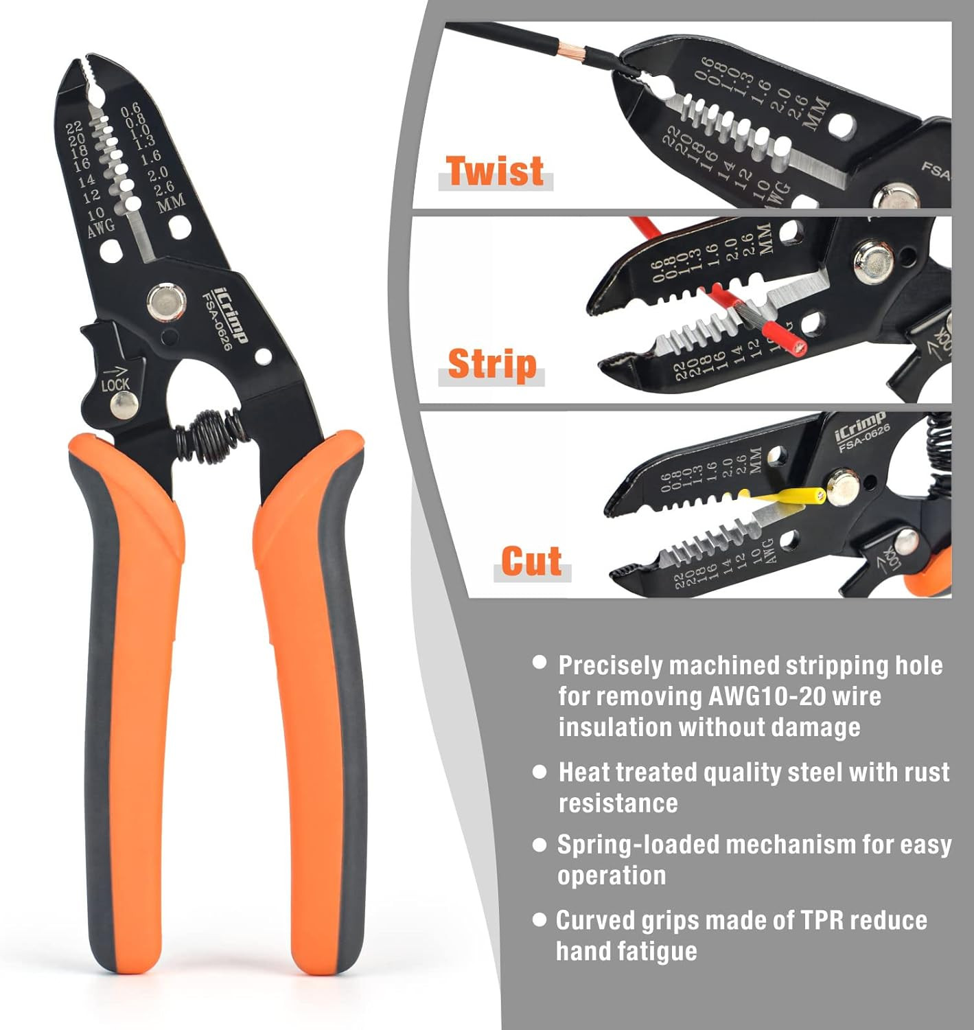 Icrimp Ratchet Wire Crimping Tool Set W/ 5 Interchangeable Jaws | for Insulated