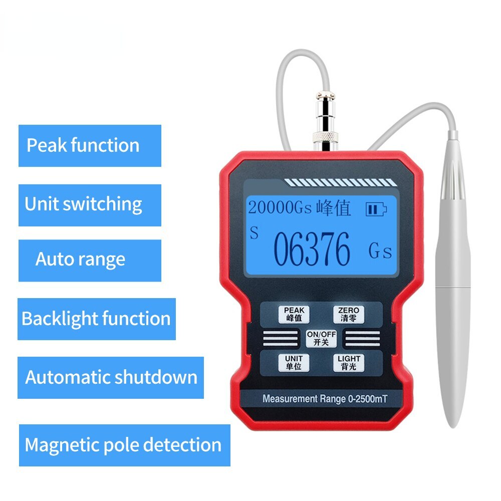 Digital Teslameter Handheld Support Flux Gauss Meter F Magnetic Material Testing