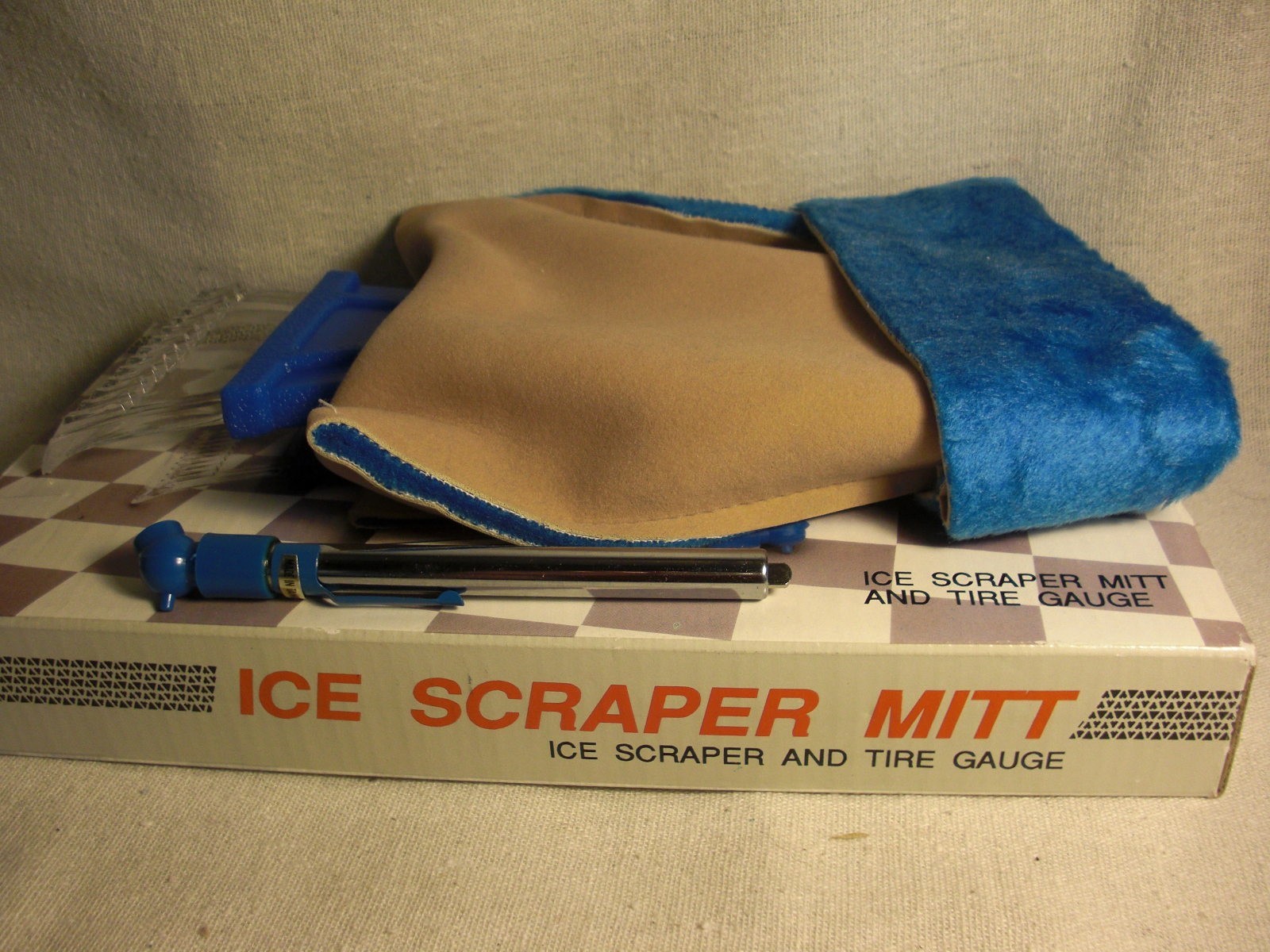 Non-Branded Auto Ice Scraper Mitt and Tire Gauge