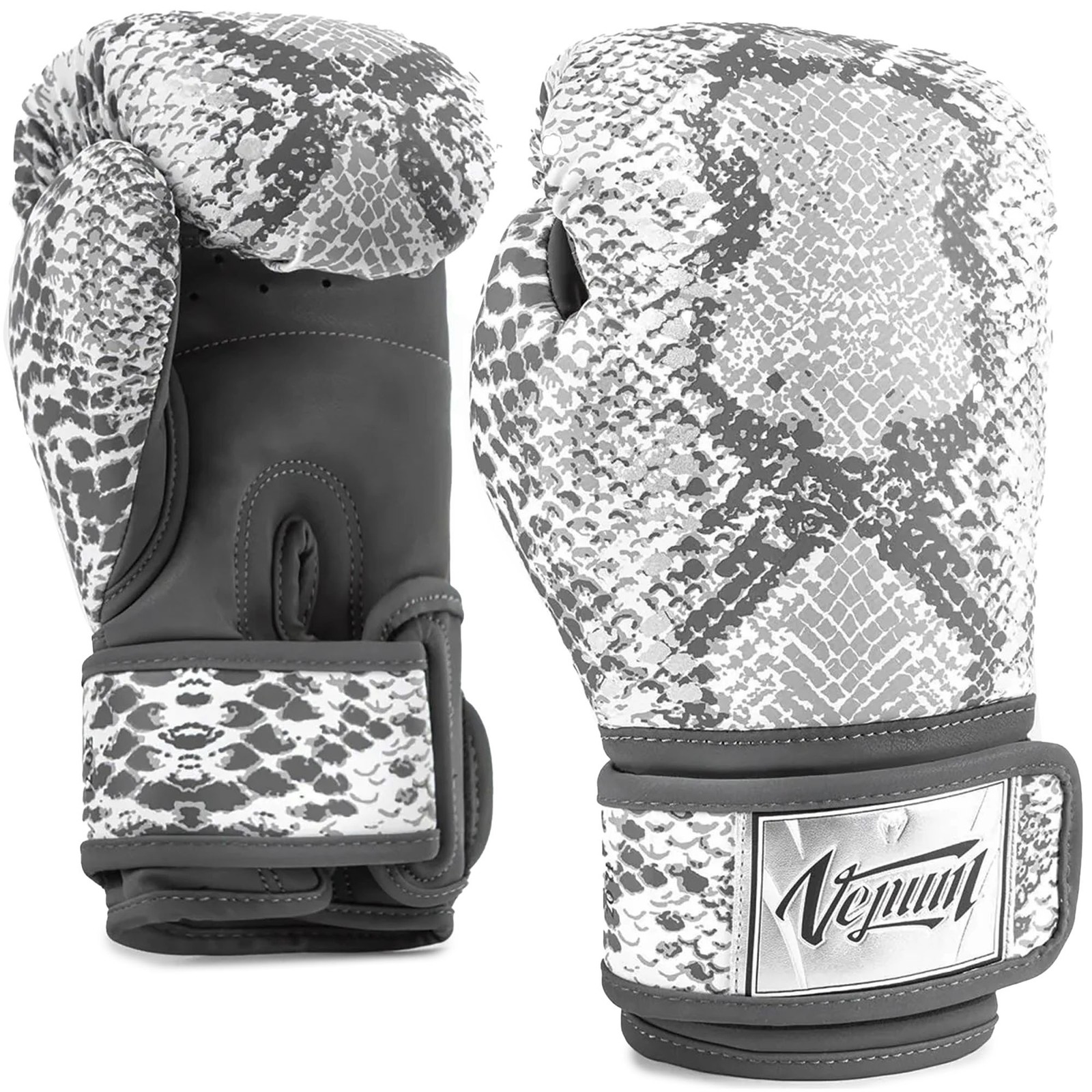 Venum Women's White Snake Hook and Loop Boxing Training Gloves