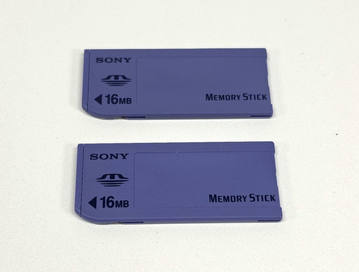 (2) Sony Genuine Memory Stick 16MB MEGABYTE MSA-16A Camera Memory Card