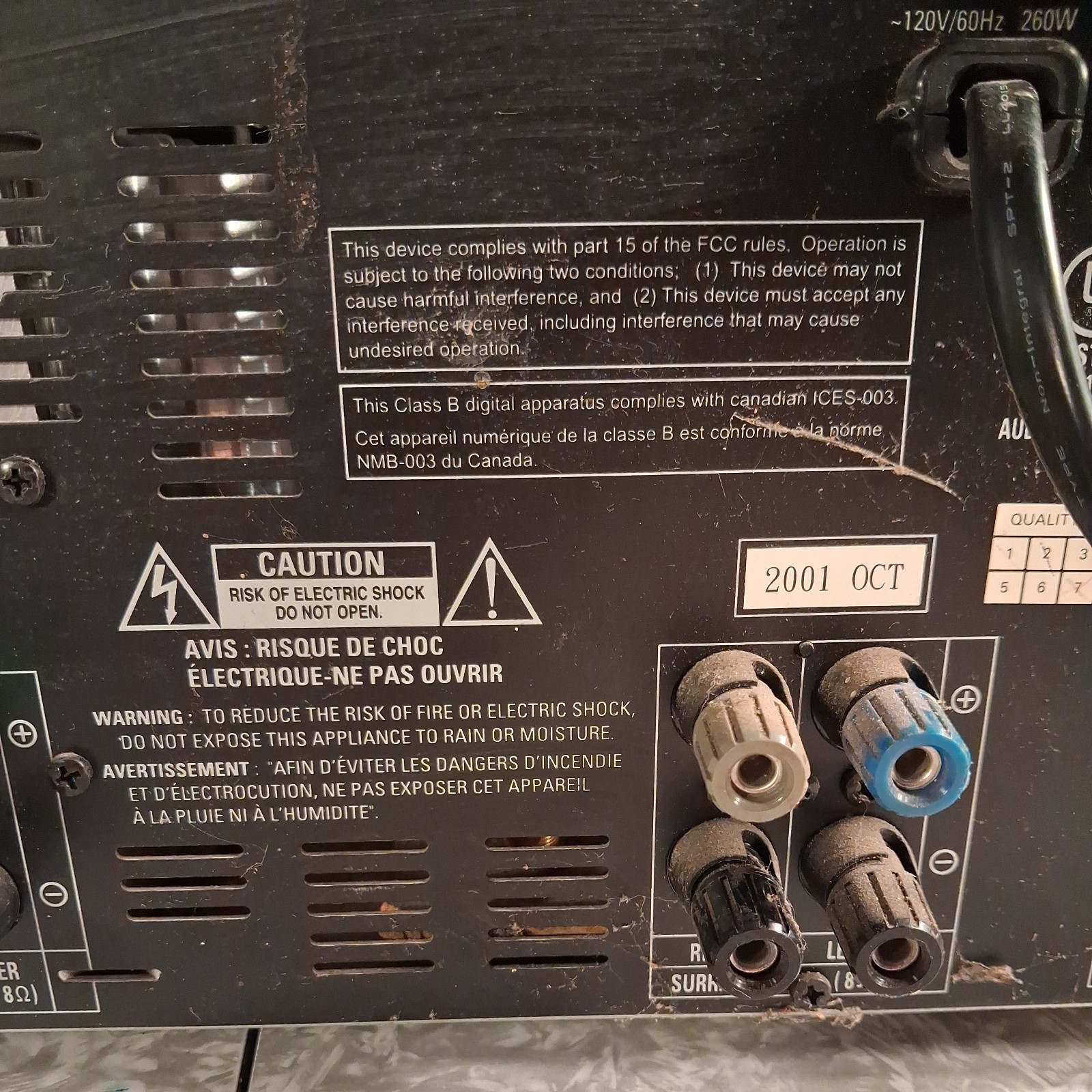 Harman Kardon AVR 120 AUDIO/VIDEO Receiver 200W - Untested As Is - Powers On