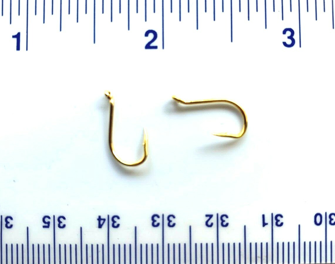 1000 GT Top Quality Gold Salmon Egg Octopus Fishing Hooks size 8