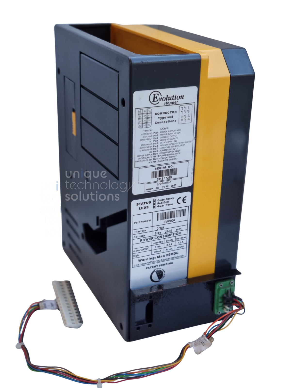 American Changer Universal Hopper Evolution Version Cctalk evo3000 Baseplate