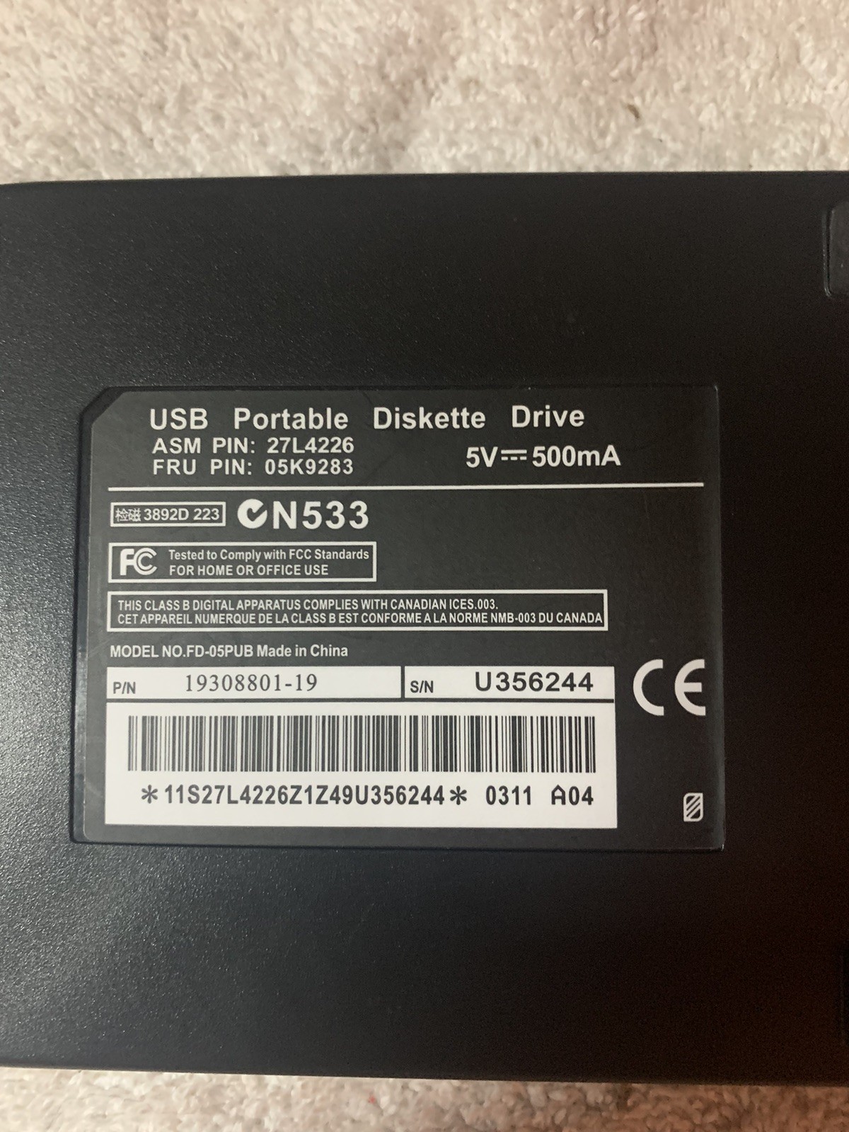 Tendak USB Portable Diskette Drive