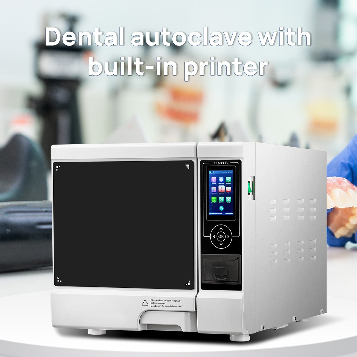 22L Class B Dental Autoclave Steam Sterilizer Vacuum Sterilization with Printer