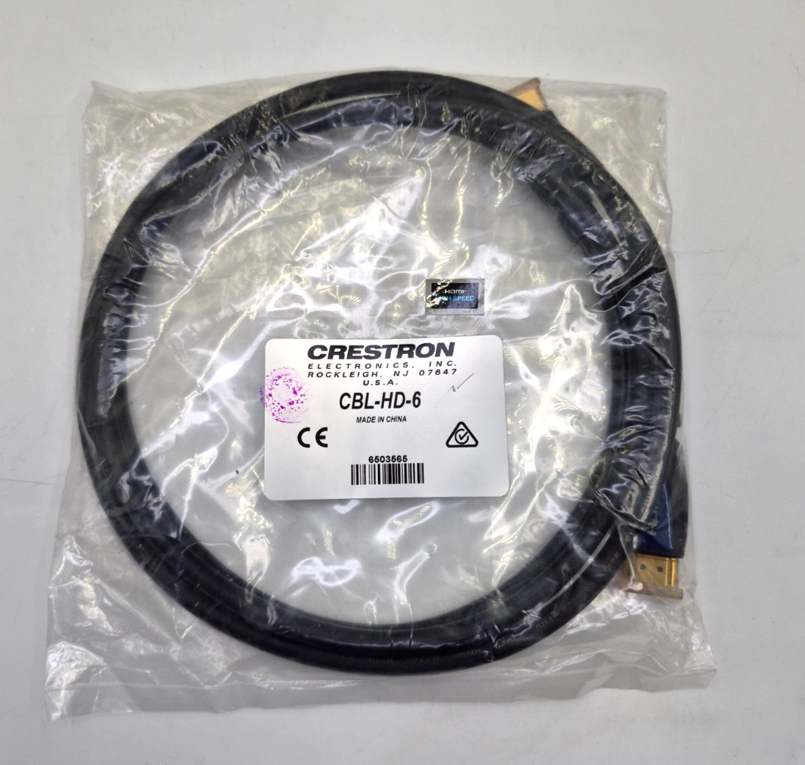 CRESTRON CBL-HD-6 Crestron Certified HDMI Interface Cable, 18 Gbps, 6 ft