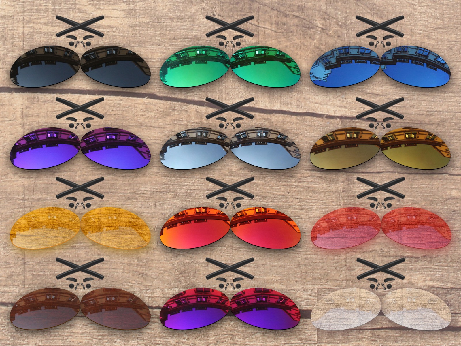 Vonxyz Polarized Replacement Lenses&Rubber Kit for-Oakley Romeo 1-Options