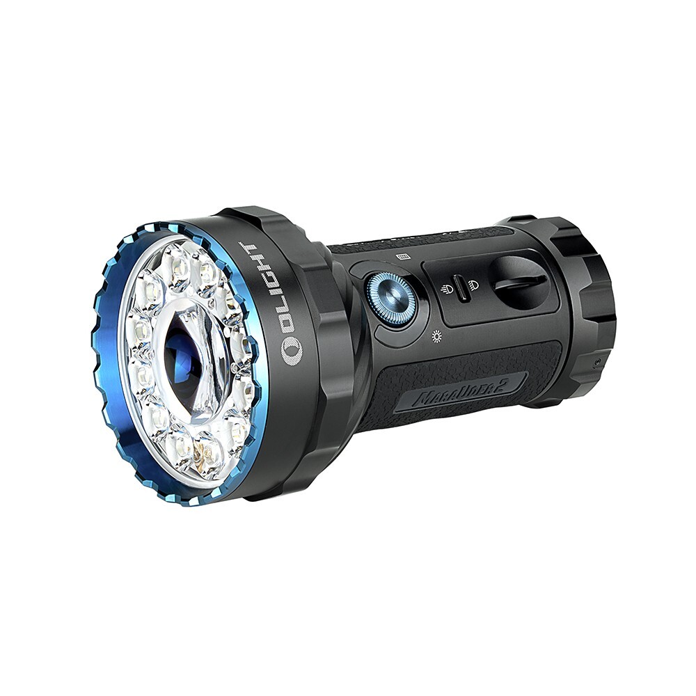 Olight Marauder 2 Black 14000 lumens Rechargeable Flashlight, 800 Meters