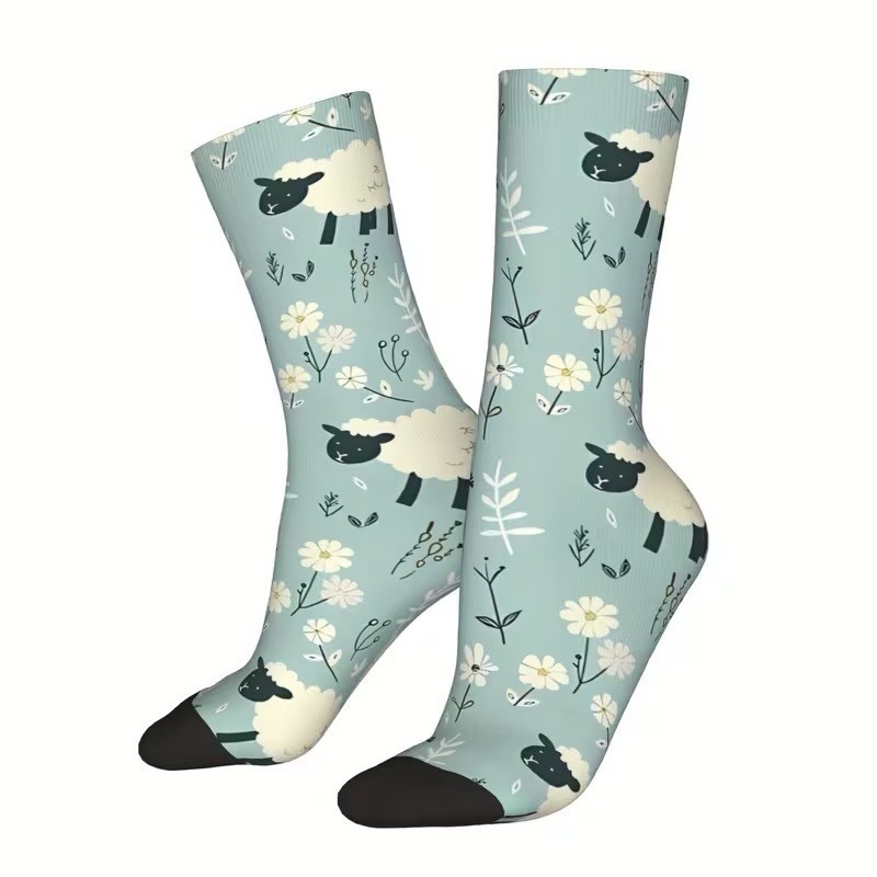 Spring Sheep Easter Socks. Unisex, one size, quality, rare  FREE SHIPPING