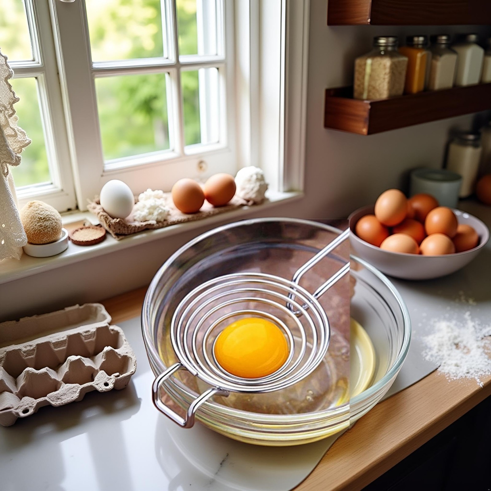 Silver Egg Separator, Yolk White Separator Tool, Food Grade Standard,